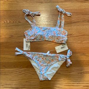 Floral two piece bathing suit